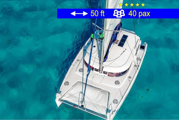 Catamaran Tours Deluxe Cancun 50 ft / 40 pax