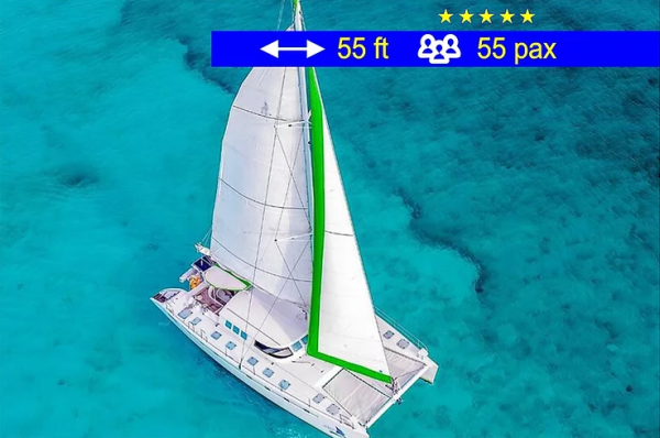 Catamaran Tours Groups Cancun 55 ft / 55 pax