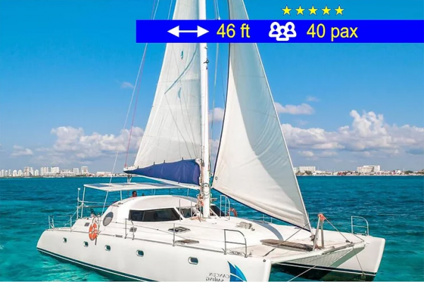 Catamaran Tours Manta Cancun 46 ft / 40 pax